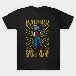 We care for the man's mane - Barbier T-Shirt